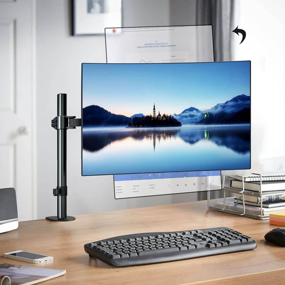 suptek Monitor Halterung 2 Monitore, für 13-27 Zoll LED/LCD