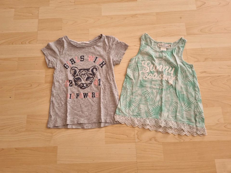 2 süße Shirts für Mädchen Gr 110/116 in Kernen im Remstal