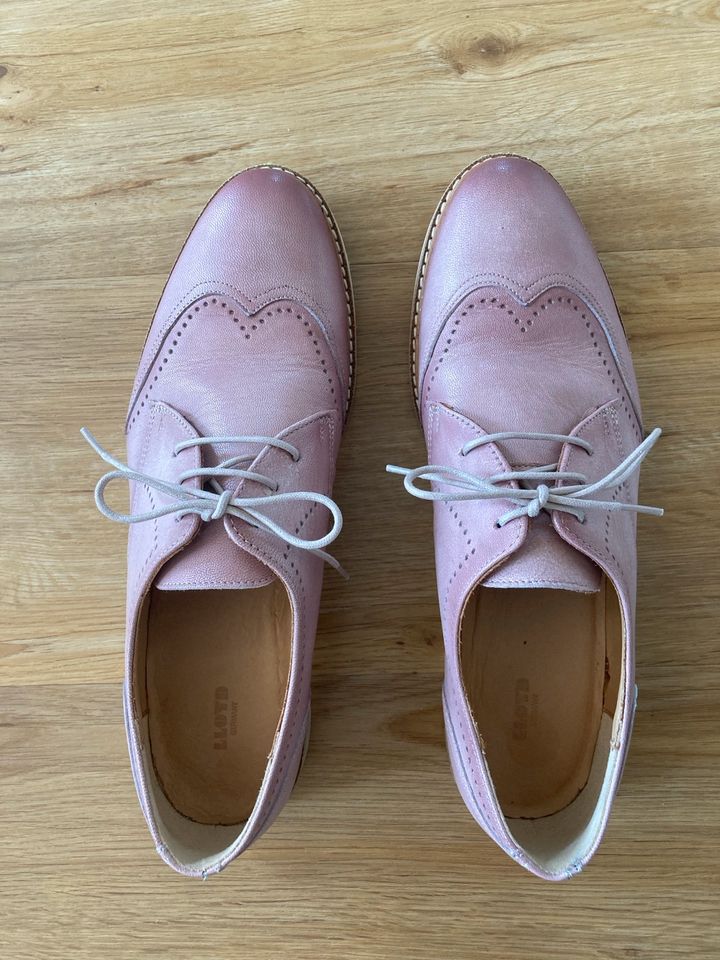 Lloyd Schuhe Damen Schnürschuh Budapester Lochmuster rosa, Gr.  7 in Oldenburg