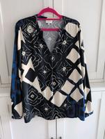 Milano Italy Designer Viscose Bluse blau Creme Gr. 38 Nordrhein-Westfalen - Nordkirchen Vorschau