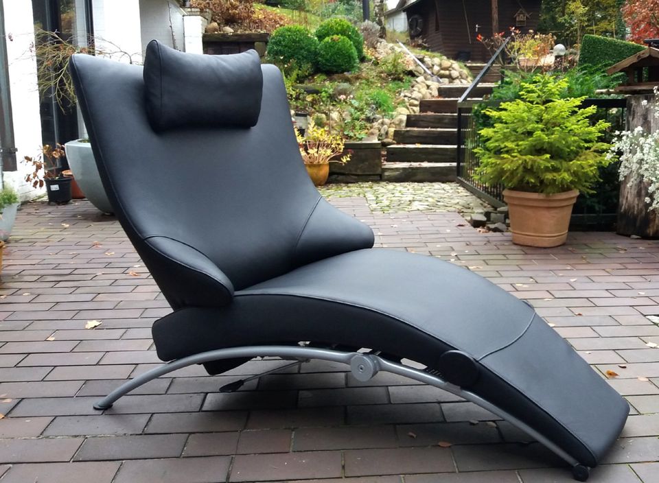 WK 699 Relax Sessel Liege Leder schwarz BESTZUSTAND in Buchholz in der Nordheide