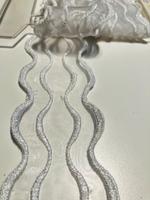 4,20m Organza Borte weiß bestickt „Wellen“ 6 cm Bayern - Gammelsdorf Vorschau