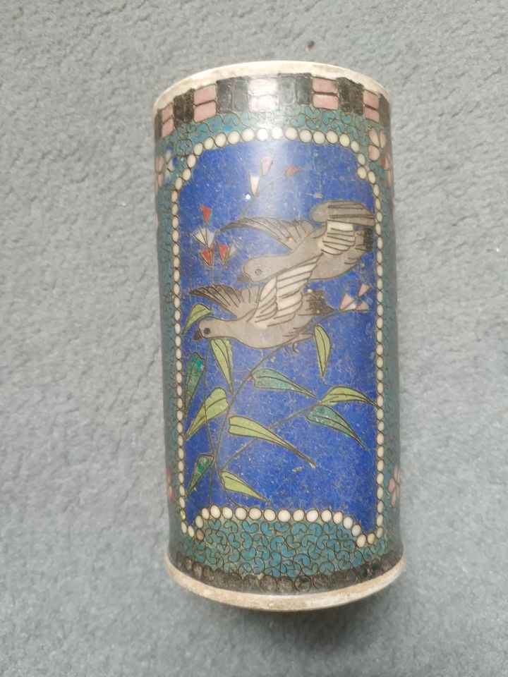 Antike Totai Cloisonné Pinselbecher, Japan in Bonn