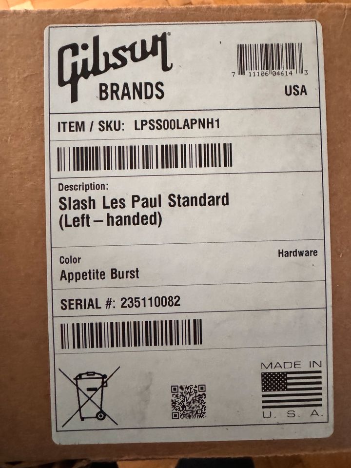 Gibson Les Paul Standard Slash Appetite Burst 2023 (Linkshänder) in München
