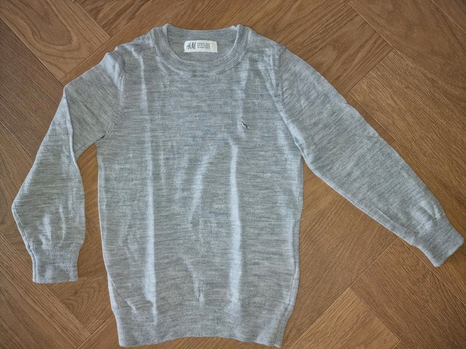 Wollpullover Pullover Strick Kind Merinowolle H&M Gr. 98/104 NEU in Weyarn