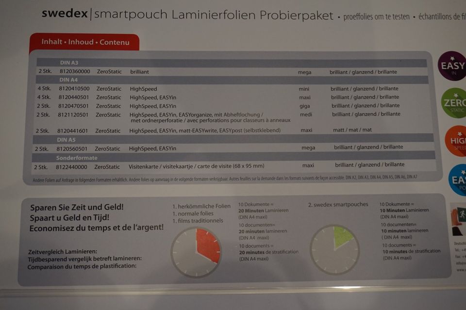 Laminiergerät SWEDEX pouchjet I pro II  + 5 Folienpakete in Leipzig