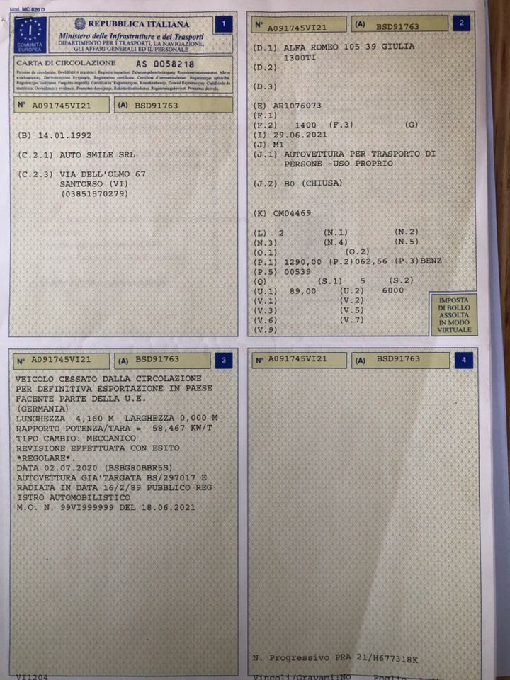 Alfa Romeo Giulia 1300 TI, Lancia Alcantara, Italien restauriert in Oldenburg