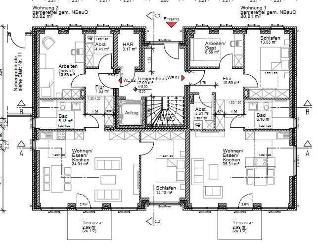 Neubau-Eigentumswohnung nach KfW 40+ mit Wallbox (Wohnung Nr. 1) in Westerstede