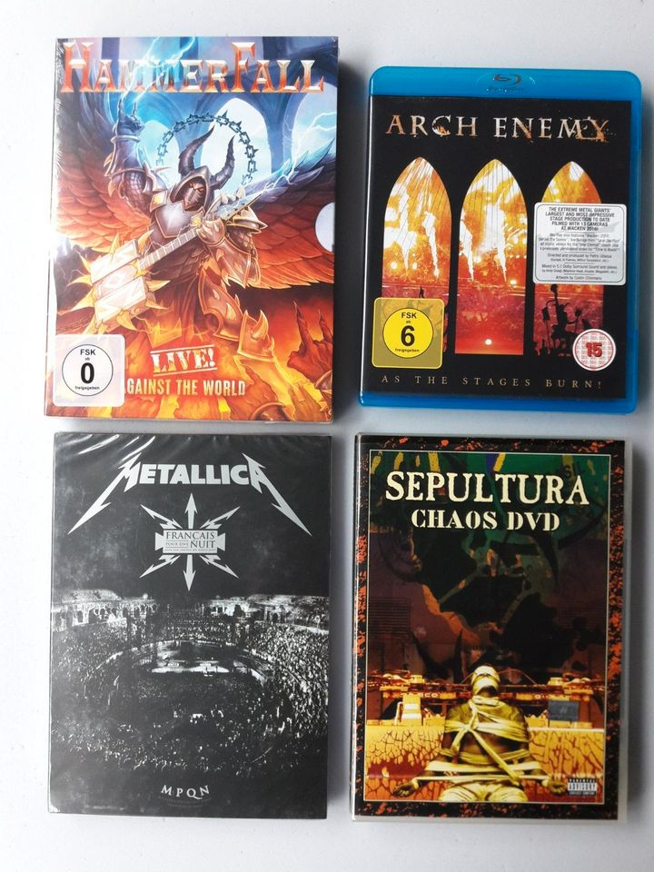 Metal DVD/ Bluray selten/rar  Metallica, Sepultura, Arch Enemy... in Geithain