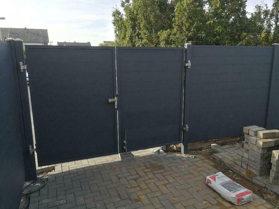 Gartentor Tore Gartentür Türe auf Maß  Aluminium Sichtschutz Zaun in Grevenbroich