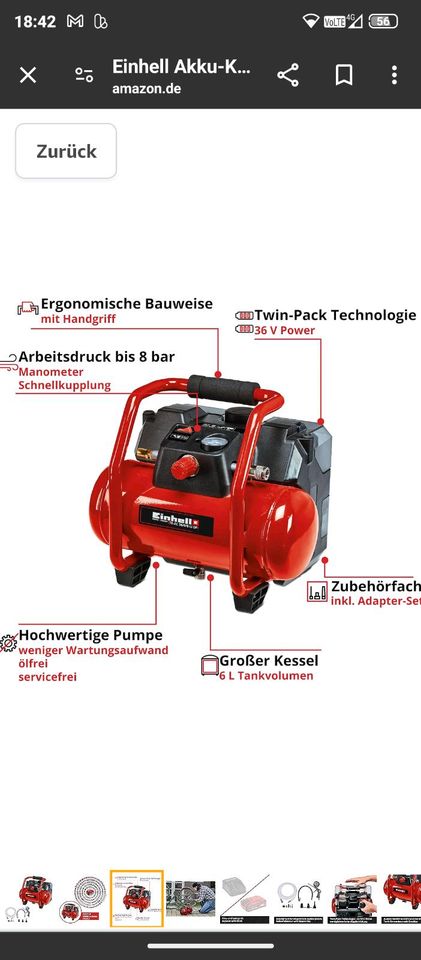 Einhell Akku Kompressor in Dettum