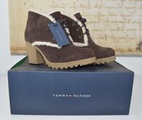 TOMMY HILFIGER Damen Ankle Boots Stiefeletten Gr. 41 Braun Leder Niedersachsen - Wolfenbüttel Vorschau