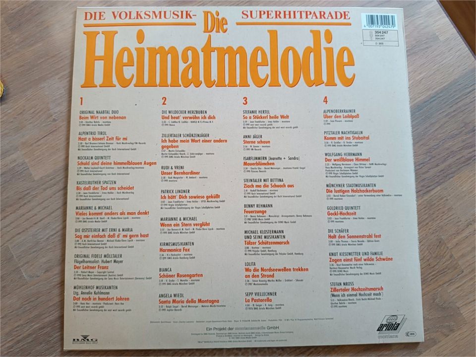 4 LP's Volksmusik Heimatlieder in Veilsdorf