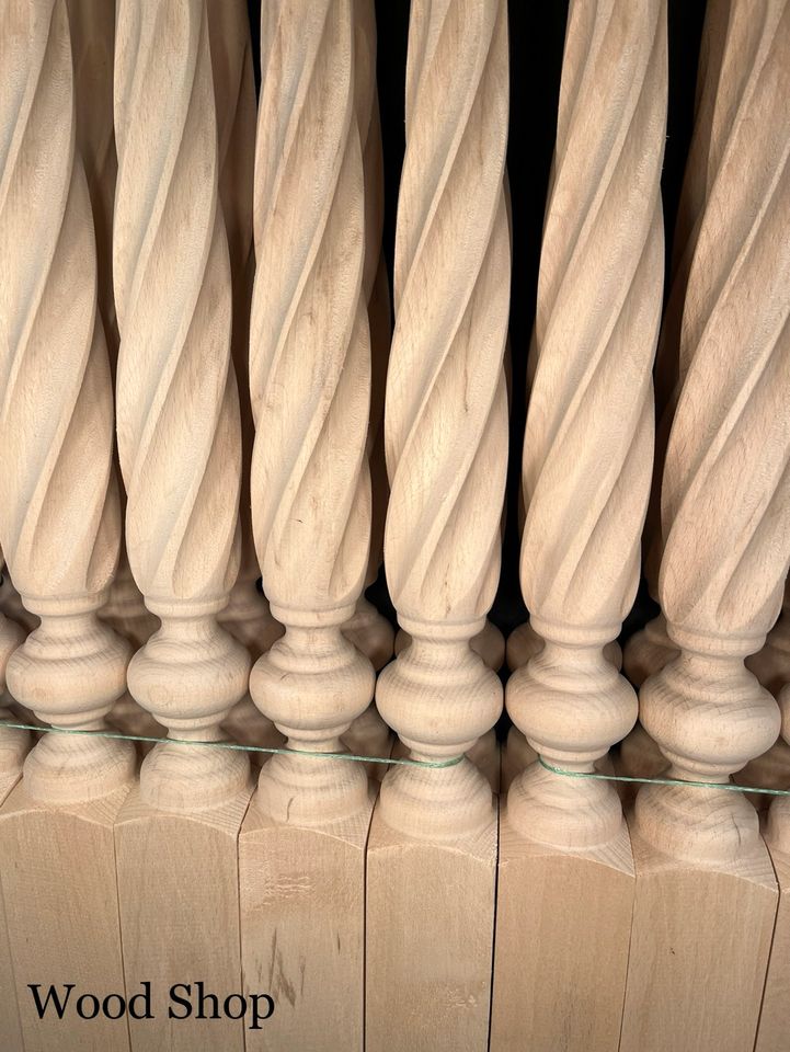 Balustraden Holz holzgeländer treppenstäbe Buche Massivholz in Jülich