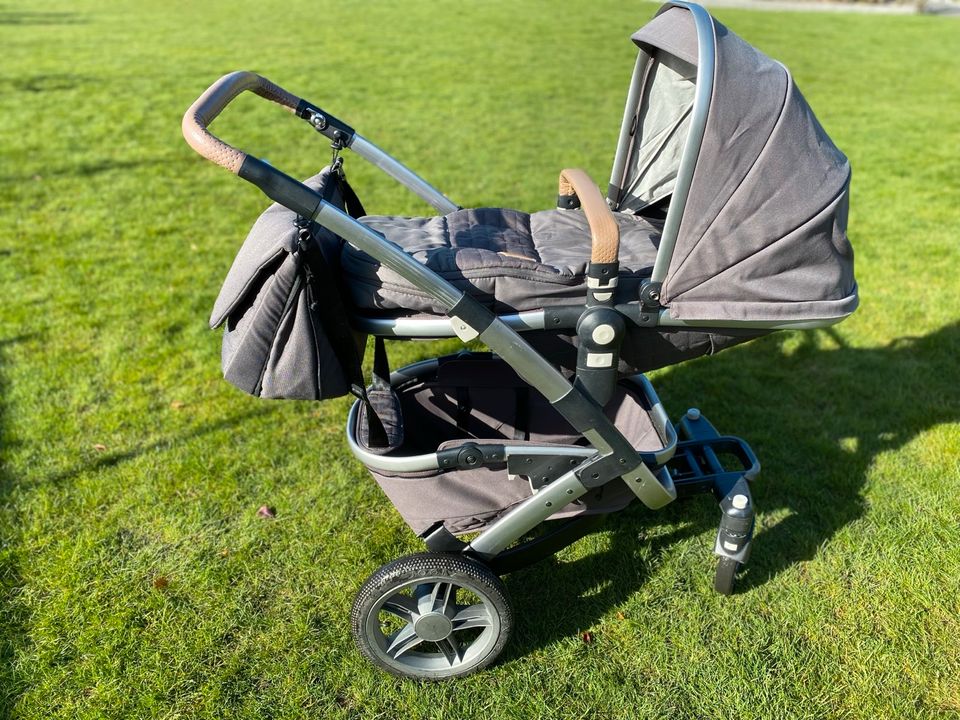 Joolze Geo 2 Kinderwagen Kombikinderwagen grau grey viel Zubehör in Löningen