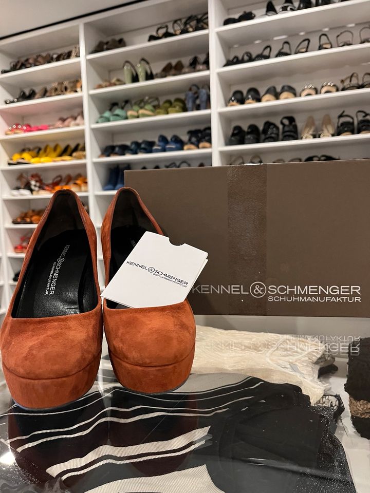 *Pumps Kennel & Schmenger, Leder, Gr. 36,5, Farbe cognac* in Stapelfeld