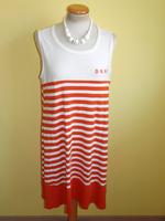 Kleid DKNY Marinelook creme orange Gr L neu Versand Bayern - Landshut Vorschau