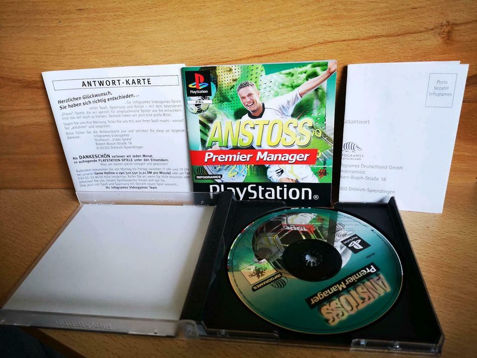 Anstoss Premier Manager Playstation 1 Spiel PS1 in Geestland