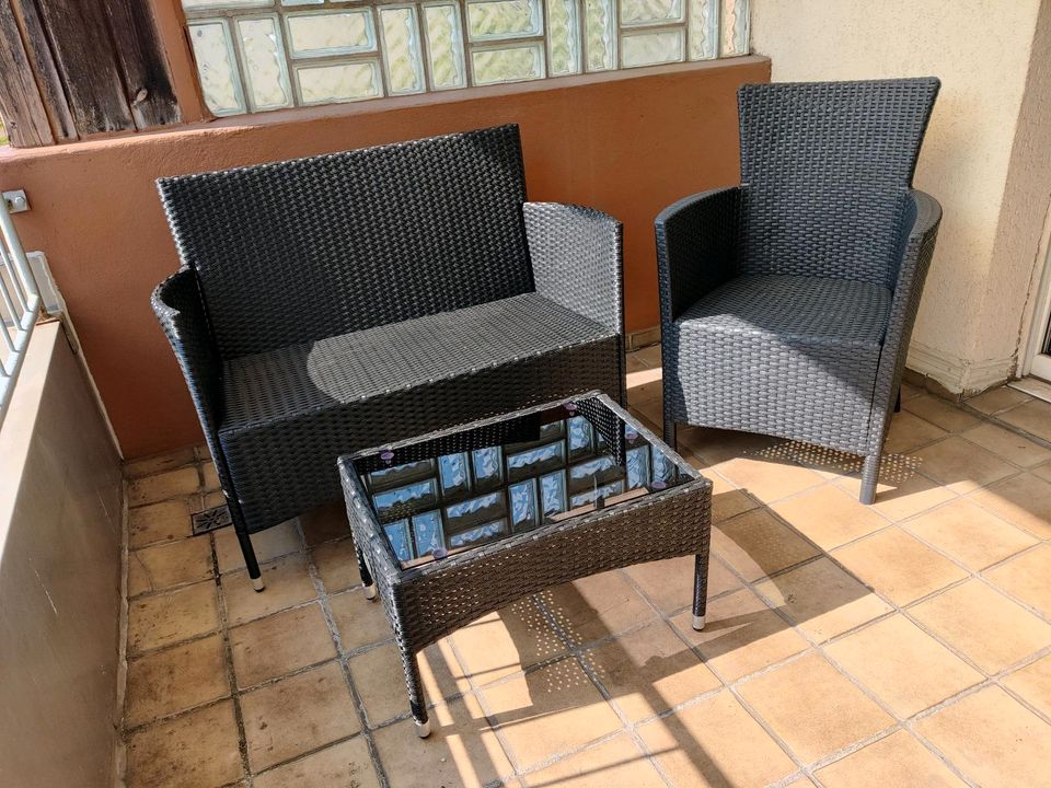 Balkonset Gartentisch Gartenmöbel Gartenstuhl Gartenbank Sofa NEU in