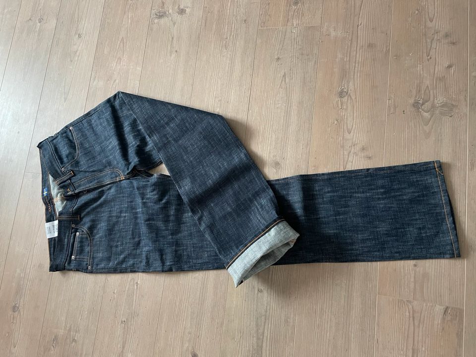 Nudie Jeans 34/ 34 Straight Sven Dry Selvage artificial indigo in Chemnitz