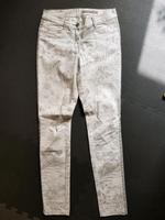 grau-weiß gemusterte Jeanshose, Gr. 36, skinny Bayern - Aichach Vorschau
