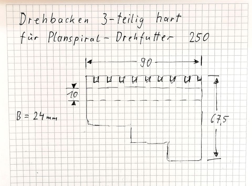 Satz Dreh-Backen Drehfutter Ø 250 in Pfaffenhausen