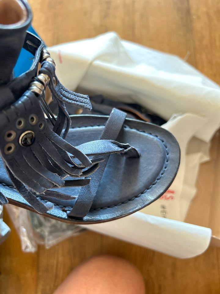 A.S.98 as98 Sandalen blau Leder neu gr 36 1400 in Erlabrunn