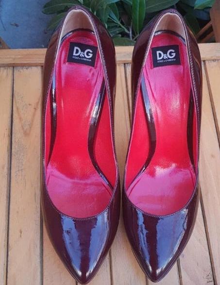 Dolce&Gabbana damen High Heels gr.38,5 burgunderrot, Lackleder in Frankfurt am Main