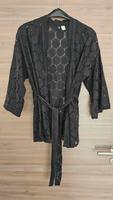 H&M Kimono Bluse Cardigan mit Lochmuster & Bindegürtel schwarz Bayern - Gablingen Vorschau