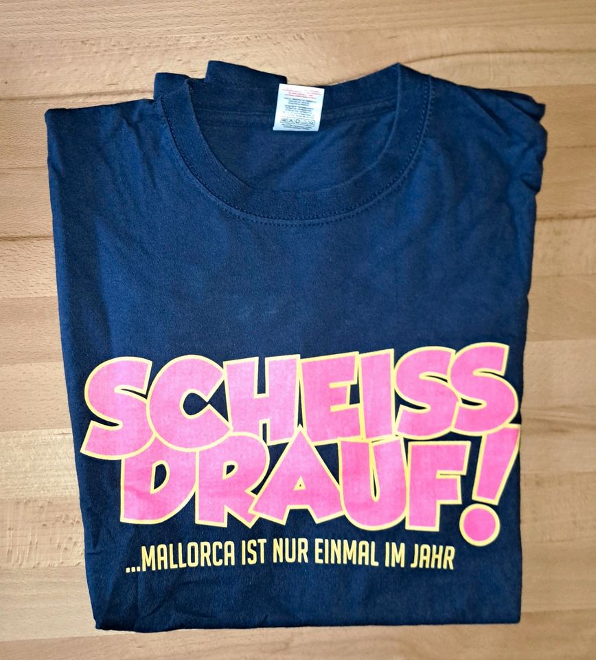 Mallorca, T-shirt, Scheiss drauf, Gr. L, blau in Ennigerloh