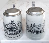 2 Bierkrüge. 0,5 l. Motive:München+Kulmbach. Zinndeckel.UNBENUTZT Baden-Württemberg - Remshalden Vorschau