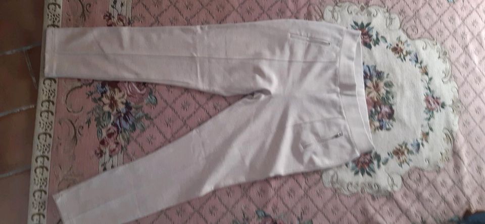 NEU OPUS Hose/Leggins schmales Bein beige Gummizugbund 40/42 in München