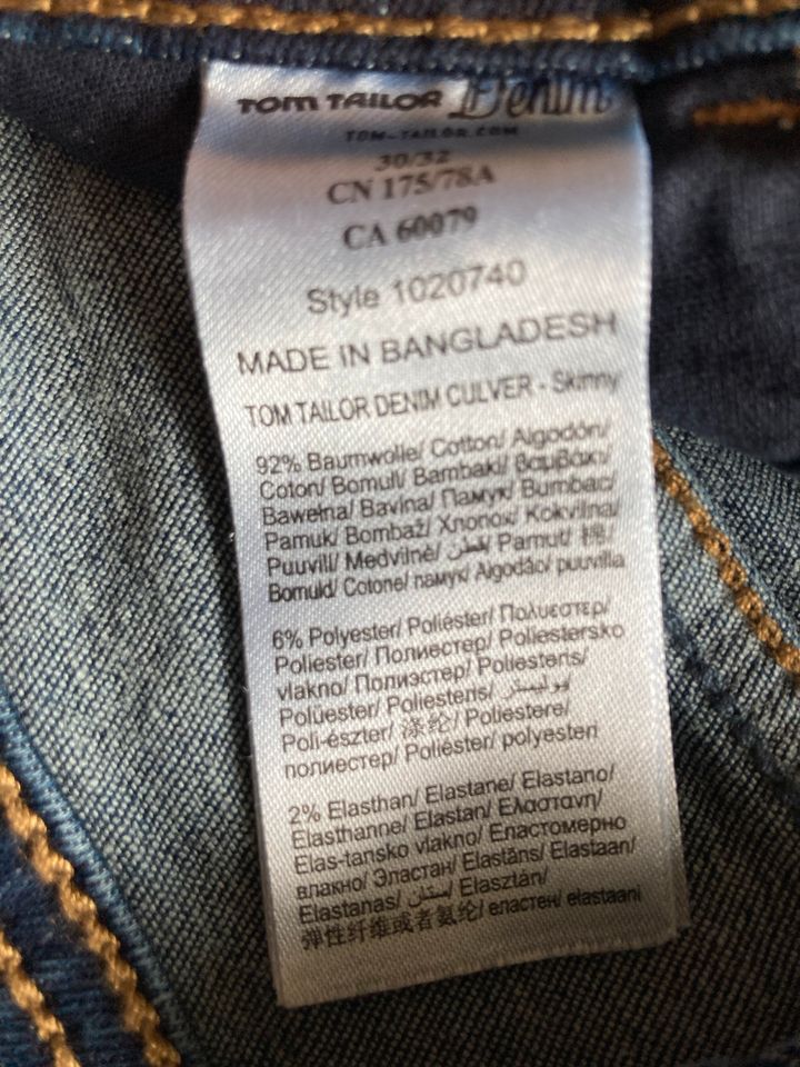 Tom Tailor Herren Jeans „Culver“ Skinny blau Gr.30/32 wie NEU in Steinhagen