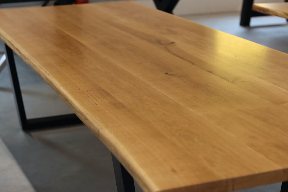 Tisch Eiche Baumkante Baumtisch Esstisch Ansteckplatte 260x110cm in Monheim am Rhein