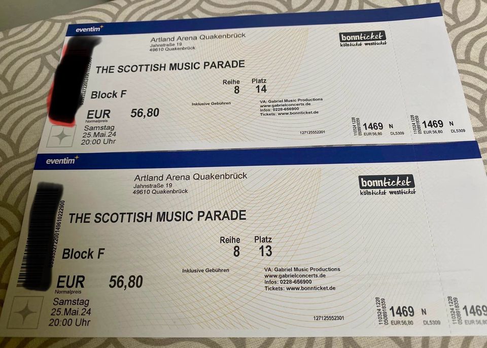 2 Tickets - THE SCOTTISH MUSIC PARADE in Melle