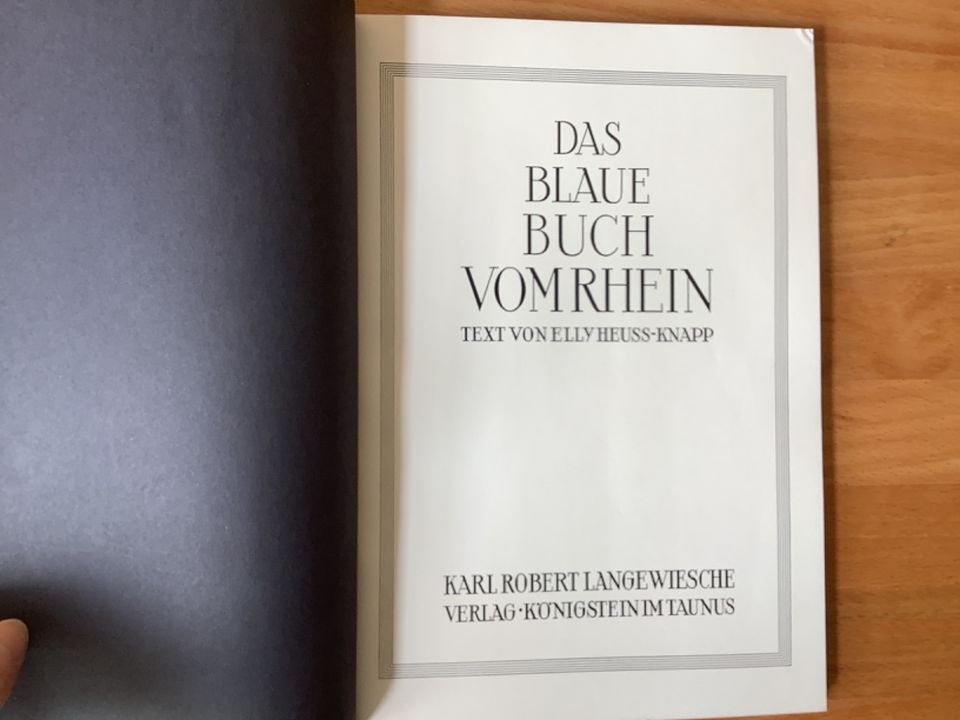 Das blaue Buch vom Rhein. E. Heuss-Knapp 1952. Die Blauen Bücher in Göttingen