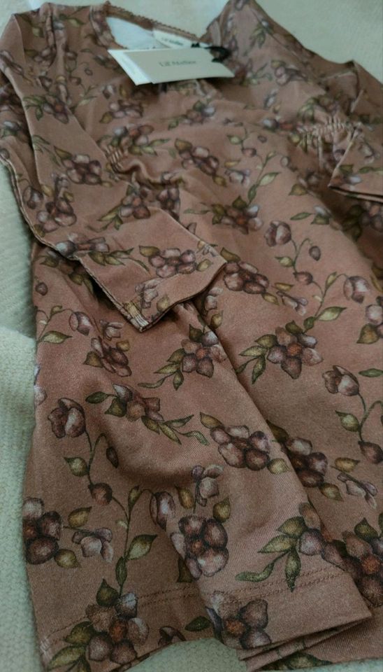 Neu Kleid Lil'Atelier Mädchen braun Blumen Gr 98 in Stahnsdorf