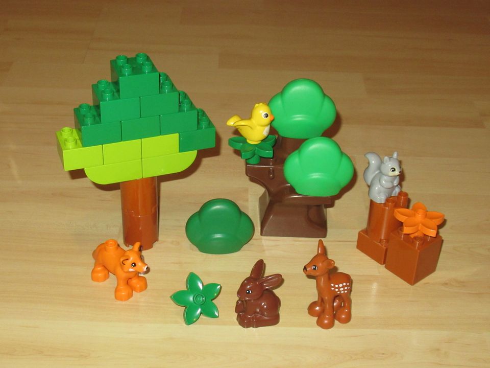 Lego Duplo Wald Waldtiere Wildtiere 5 Tiere Bäume Bausteine Zoo in Waging am See
