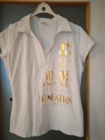 Shirt Stretch Poloshirt Gold Druck 44 46 Nordrhein-Westfalen - Lüdenscheid Vorschau