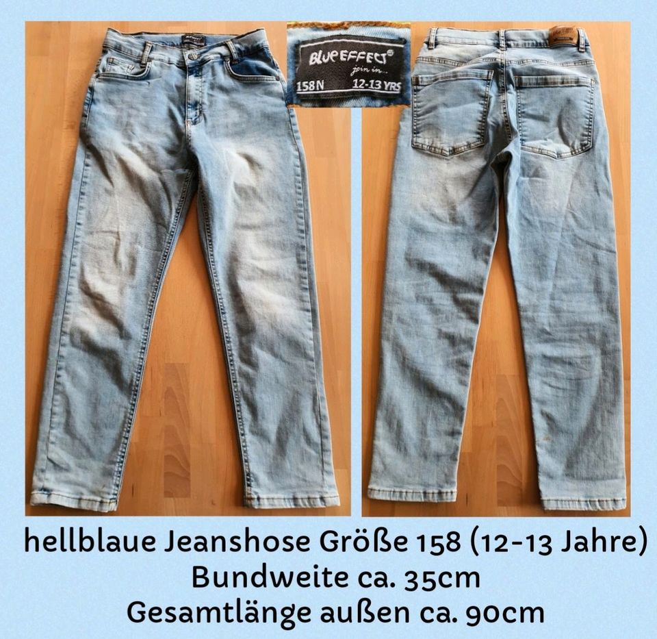 hellblaue Jeanshose Größe 158 (12-13 Jahre) in Freiberg am Neckar