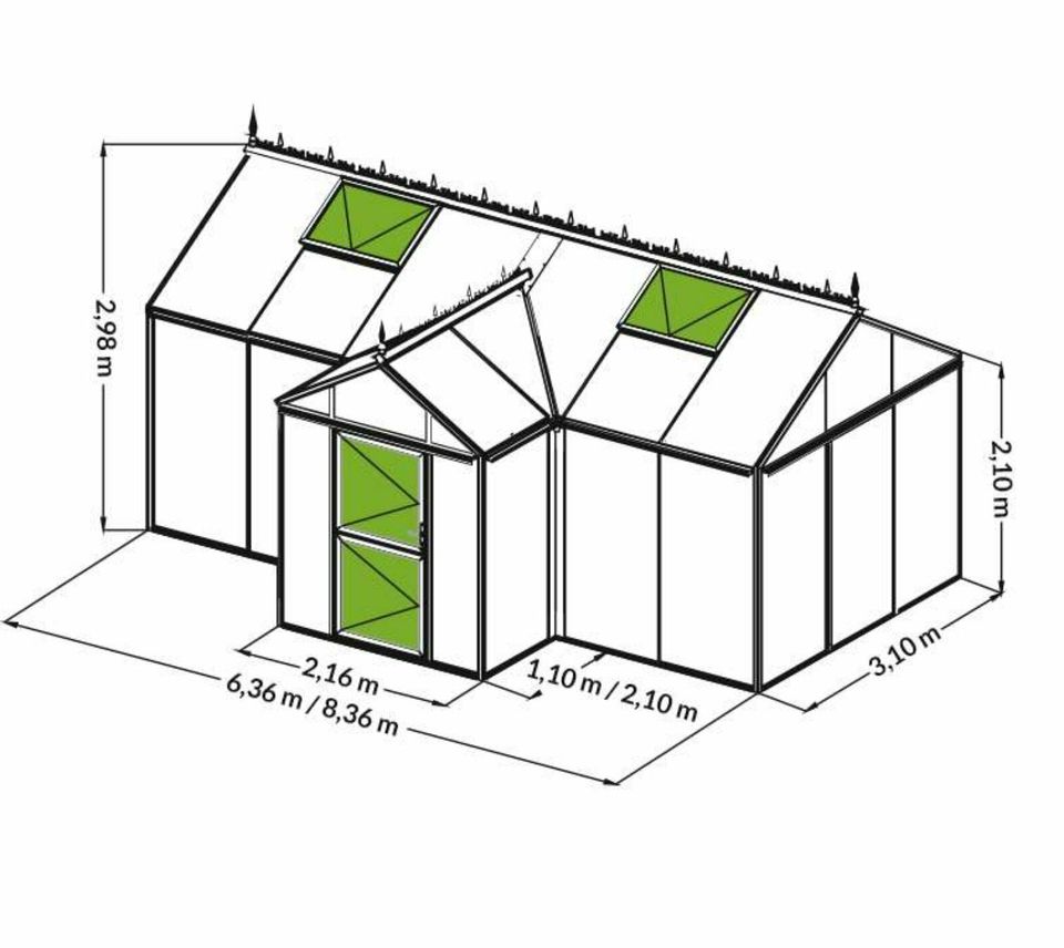 Hoklartherm York Gewächshaus Treibhaus Gartenhaus Englischer Stil in Dorfen