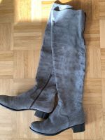 Overknee Stiefel, innen und außen Leder, grau, Gr 39, neuwertig Hessen - Kassel Vorschau