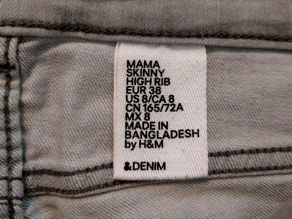 Umstandshose / Jeans von H&M Mama in der Größe 38 skinny in Wallenhorst