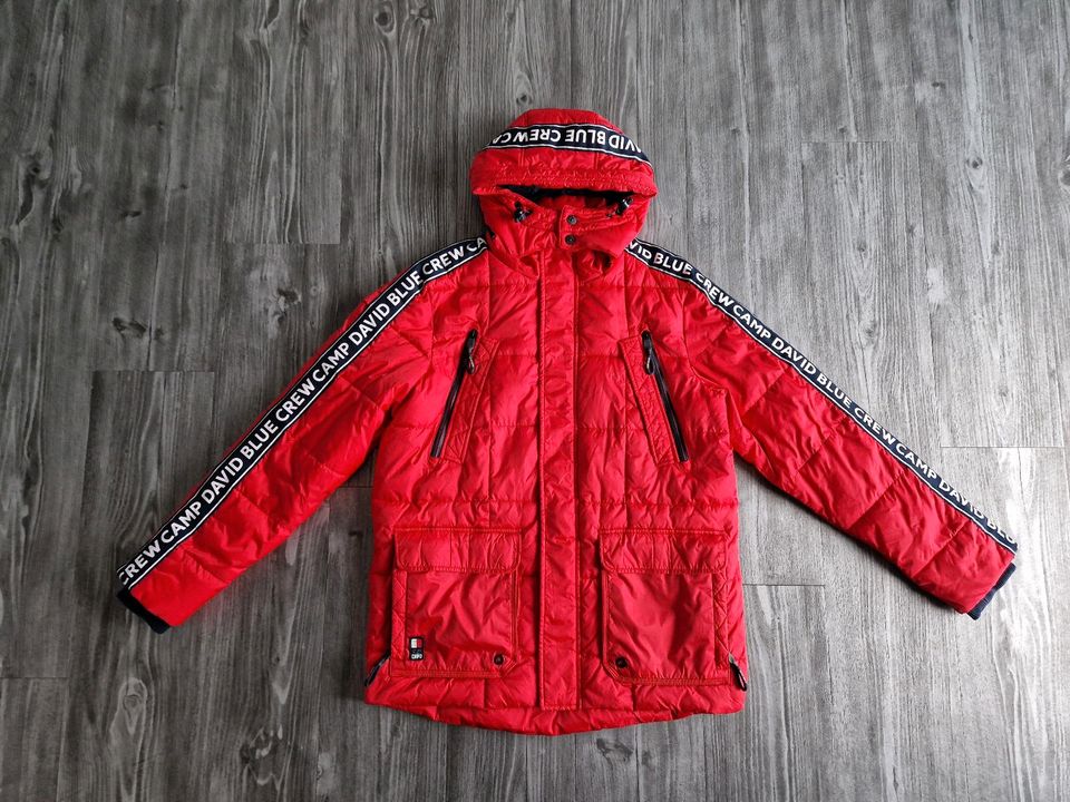 Top Zustand! CAMP DAVID Winterjacke - Gr. L - rot - Daunen? in Naumburg 