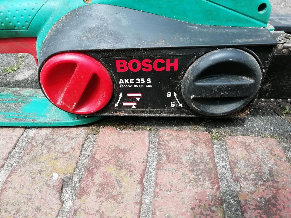 Bosch Elektrische Kettensäge Motorsäge Typ AKE 35 DEFEKT in Jülich