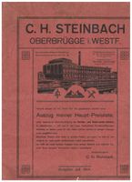 C.H.STEINBACH OBERBRÜGGE i. WESTF: Preisliste von 1914 Niedersachsen - Ostrhauderfehn Vorschau