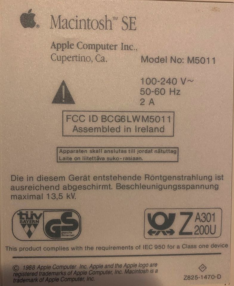 Apple Macintosh MAC SE WÜRFELMAC in Borken