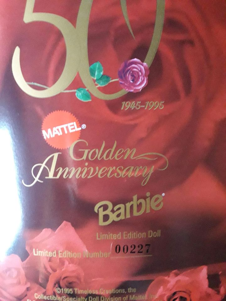 50th Golden Anniversary Barbie Mattel 1995  NRFB in Marburg