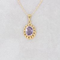 WERT 690 €  AMETHYST ANHÄNGER MIT KETTE 14 K GELB GOLD vxlt 85767 Essen - Altenessen Vorschau