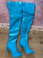 Overknee-Stiefel in Blau Gr. 39 Thüringen - Eisenach Vorschau